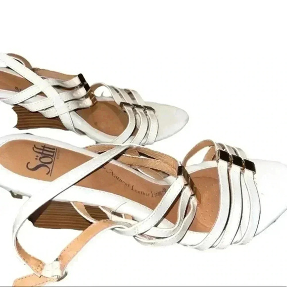 SOFFT white patent leather strappy sandals - Picture 3 of 7